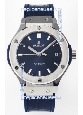 Hublot Super Clone Classic Fusion Titanium 38MM 1:1 Mirror Replica Watch Blue Dial