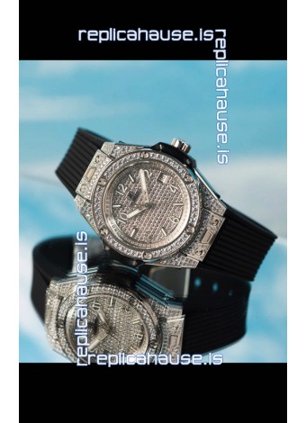 Hublot Big Bang One Click Diamonds Paved Casing and Dial Swiss Replica Watch