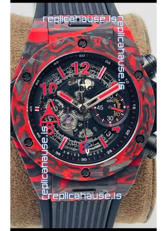 Hublot Big Bang Unico Red Carbon Las Vegas Boutique Edition Swiss Replica Watch 