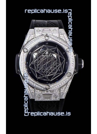 Hublot Big Bang One Click Sang Bleu 1:1 Mirror Replica in Stainless Steel Casing 45MM - Black Dial