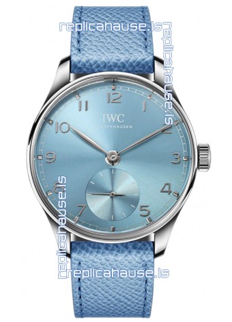 IWC Portugieser Automatic 40 IW358402 Blue Dial in White Gold 1:1 Mirror Replica Watch 