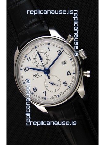 IWC Portugieser Chronograph Classic IW390302 White Dial Swiss Replica Watch