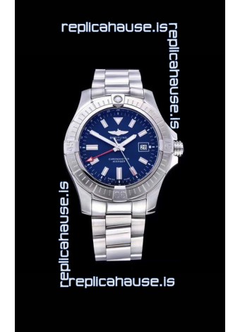 Breitling Avenger 43 Automatic Blue Dial Steel Strap 1:1 Mirror Swiss Replica Watch 