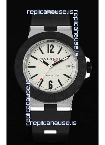 Bvlgari Aluminum 1:1 Mirror Swisss Replica Watch in White Dial - Steve Aoki Edition 