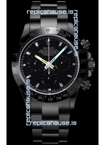 Rolex Daytona Blaken 1:1 Swiss Mirror Replica Black Dial Cal.4130 Movement (WITH BOX) 