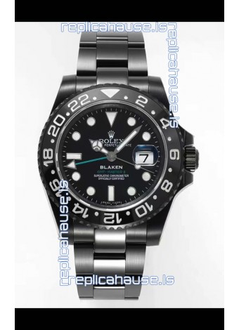 Rolex GMT Masters II REF.126710BLRO BLAKEN Swiss Replica - 904L Steel in DLC Coating