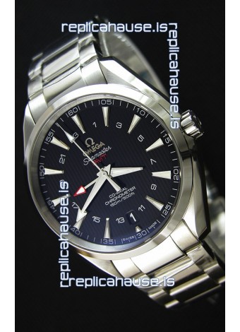 Omega Seamaster Aqua Terra GMT 150M 43MM 1:1 Mirror Replica Watch Black Dial