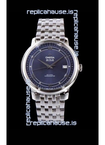 Omega De Ville Prestige Co-Axial 36.8MM Blue Dial 1:1 Swiss Mirror Replica Watch 