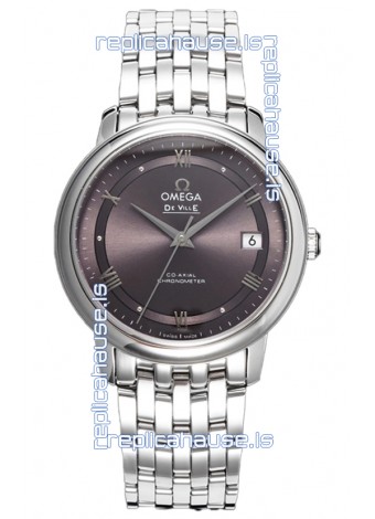 Omega De Ville Co-Axial Chronometer 36.8MM Swiss Replica Watch in Grey Dial 