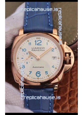 Panerai Luminor DUE PAM756 Edition 1:1 Mirror Swiss Replica Watch in Rose Gold Casing 42MM