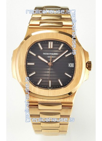 Patek Philippe Super Clone Nautilus 5711/1R-001 in Rose Gold Grey Dial