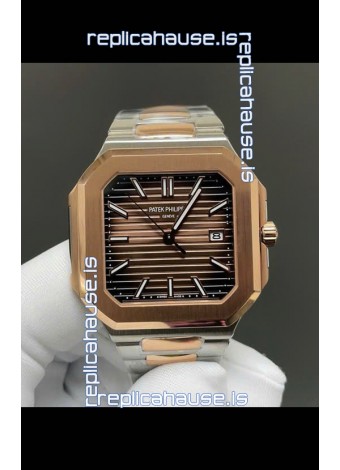Patek Philippe Cubitus 5821 Two Tone Casing Brown Dial Swiss Replica Watch 