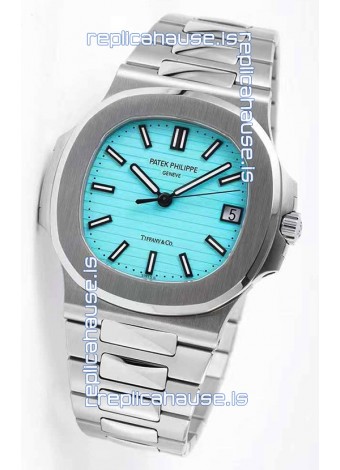 Patek Philippe Nautilus 5711 Tiffany Edition 1:1 Mirror Watch in Green Dial 904L Steel 