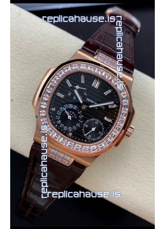 Patek Philippe Nautilus 5712R 1:1 Quality Swiss Replica Watch in Black Dial