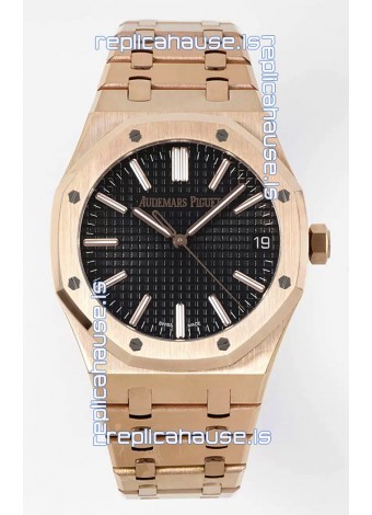 Audemars Piguet Royal Oak 15510 50th Anniversary 41MM Black Dial Rose Gold 41MM 1:1 Mirror Replica