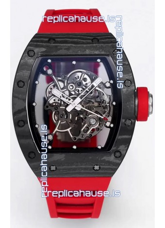 Richard Mille RM055 Black Carbon Casing 1:1 Superclone Genuine Tourbillon Watch 