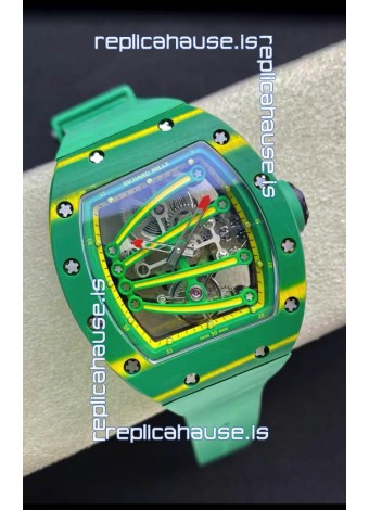Richard Mille RM59-01 Genuine Tourbillon Movement in Green NTPT Carbon Casing