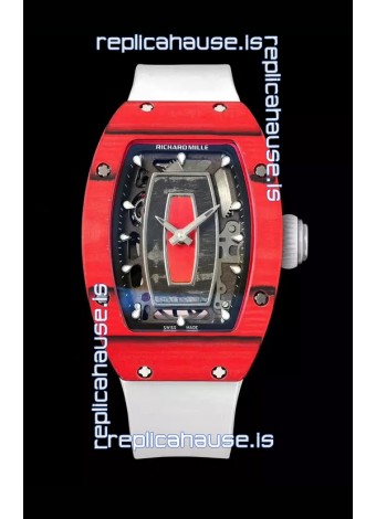 Richard Mille RM07 Red Carbon Casing 1:1 Superclone Swiss Replica Watch