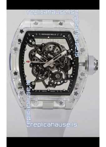 Richard Mille RM055 Transparent Sapphires Casing with Genuine Tourbillon Super Clone Watch