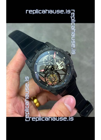 Roger Dubuis Super Clone Excalibur Spider Flying Tourbillon Skeleton Carbon Casing 42MM