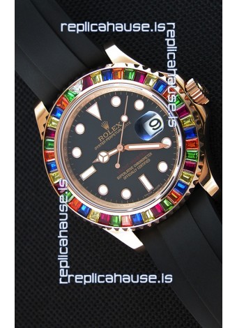 Rolex Yachtmaster 116695 Everose Gold Diamonds 1:1 Ultimate Mirror Replica Watch