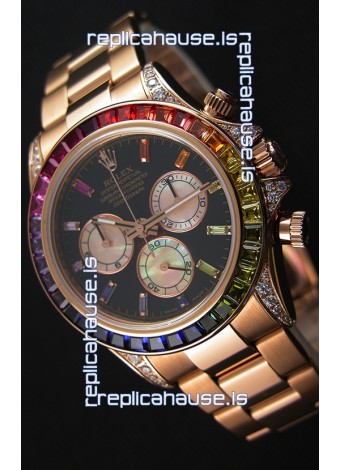 Rolex Cosmograph Daytona 116595RBOW Rverose 1:1 Mirror Replica Cal.4130 Movement