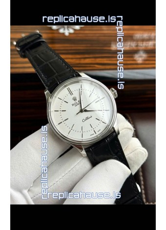 Rolex Cellini Date Ref#50505 Replica 1:1 Mirror 904L Steel White Dial Watch 