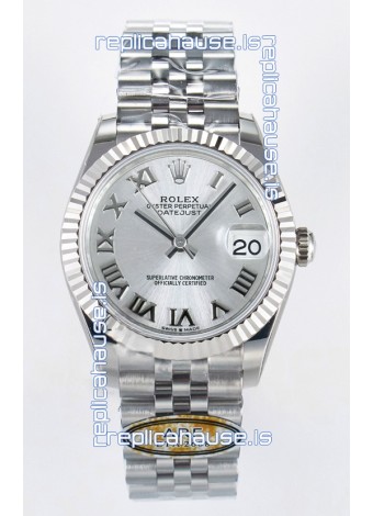 Rolex Super Clone Datejust ETA 2688 Movement 31MM Stainless Steel Case and Roman Dial Watch 