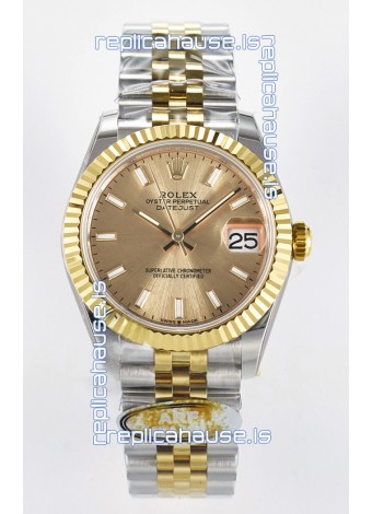 Rolex Super Clone Datejust ETA 2688 Movement 31MM Two Tone Yellow Gold Watch and Dial