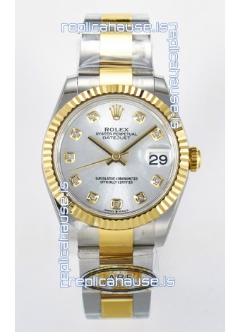 Rolex Super Clone Datejust ETA 2688 Movement 31MM Two Tone Yellow Gold Swiss Steel Dial 