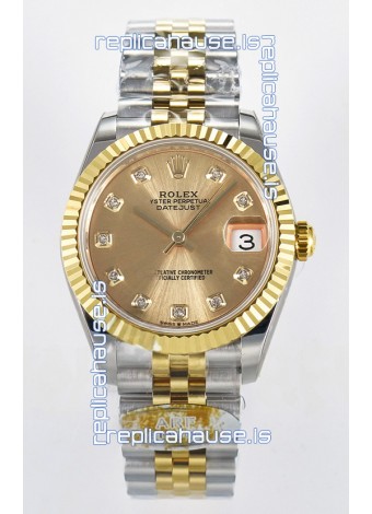 Rolex Super Clone Datejust ETA 2688 Movement 31MM Two Tone Yellow Gold Casing and Dial 