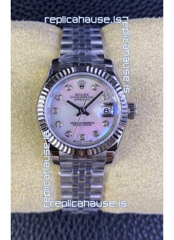 Rolex Datejust 28MM Swiss Watch in 904L Pearl Dial - 1:1 Mirror Replica 
