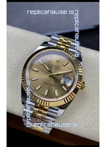 Rolex Datejust 126333 41MM Cal.3235 Swiss 1:1 Mirror Replica Watch in 904L Gold Dial