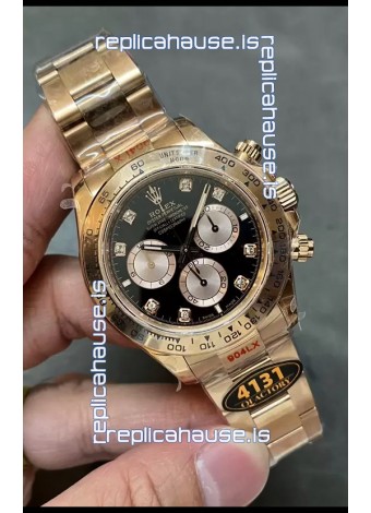 Rolex Daytona REF.126505 Cal 4131 1:1 Swiss Replica Watch - 904L Steel Rose Gold 