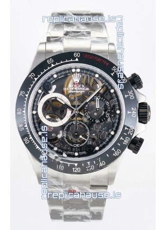 Rolex Daytona Super Clone Artisans De Geneve Stainless Steel Watch Black Ceramic Bezel Watch