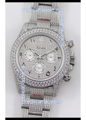 Rolex Cosmograph Daytona 904L Steel ICED OUT Cal.4130 Movement - 904L Steel Watch