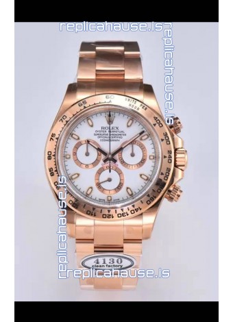 Rolex Cosmograph Daytona M116505-0010 Rose Gold Original Cal.4130 Movement - 904L Steel Watch