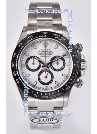 Rolex Cosmograph Daytona M116500LN Original Cal.4130 Movement - 904L Steel Watch in White Dial