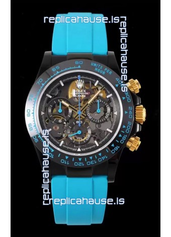 Rolex Daytona Blaken Blue 1:1 Swiss Mirror Replica Skeleton Dial Cal.4130 Movement