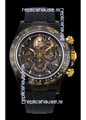 Rolex Daytona Blaken Black 1:1 Swiss Mirror Replica Skeleton Dial Cal.4130 Movement