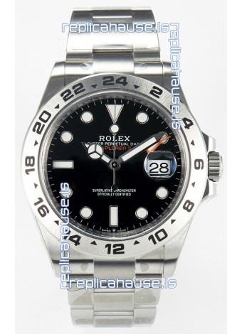 Rolex Explorer II Super Clone M216570-002 1:1 Mirror Replica Watch - Black Dial CAL. 3285 Movement
