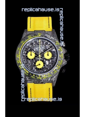 Rolex Daytona DiW Yellow Edition Edition Forged Cabon Casing 1:1 Mirror Replica