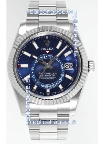 Rolex Sky-Dweller REF #m336934 Blue Dial Watch in 904L Steel Case - Super Clone Watch