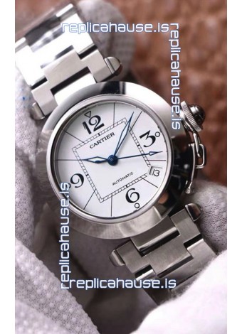 Pasha De Cartier 1:1 Mirror Quality Automatic Swiss Replica Watch 32MM - White Dial