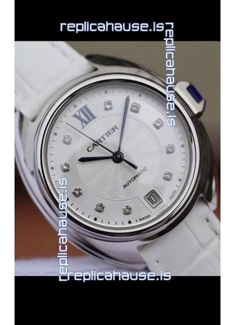 Cle De Cartier Automatic Swiss Replica Watch in Steel Casing - 35MM