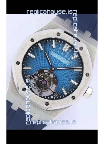 Audemars Piguet Royal Oak Tourbillon 41mm Blue Dial in 904L Steel Case Rubber Strap