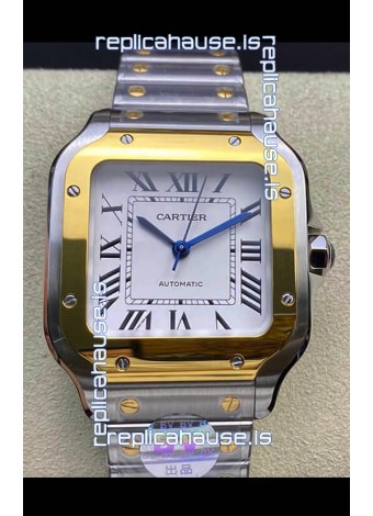 Santos De Cartier 1:1 Mirror Replica - 36MM Yellow Gold Two Tone Watch