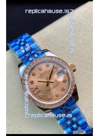 Rolex Datejust Ladies 28MM Cal.3135 Movement Swiss Replica in 904L Steel Brown Dial 