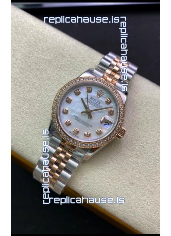 Rolex Datejust 278381 31MM Swiss Replica in 904L Steel Two Tone Rose Gold 1:1 Mirror Replica