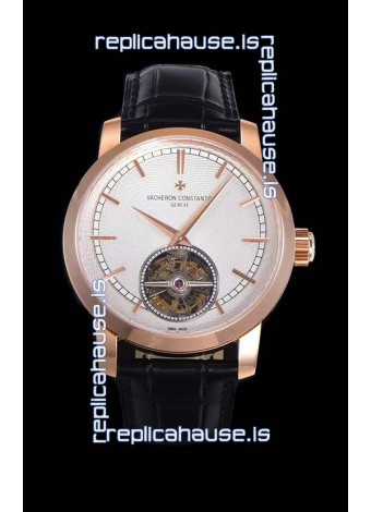 Vacheron Constantin Minute Repeater Tourbillon Swiss Replica Watch in Steel Casing 44MM Rose Gold Casing